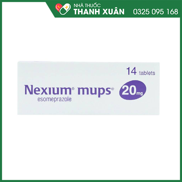 Nexium mups 20mg trị trào ngược dạ dày, thực quản